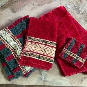 5 pc decorative towel set